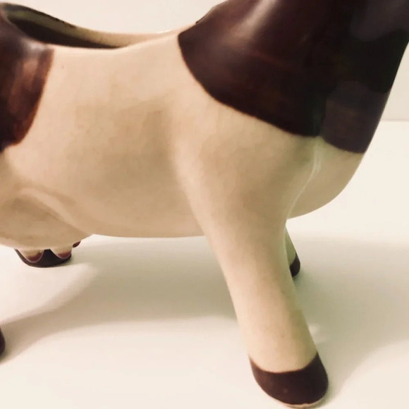 Vintage  Ceramic Cow Creamer Figurine 7 Inch Long Japan - Picture 12 of 13